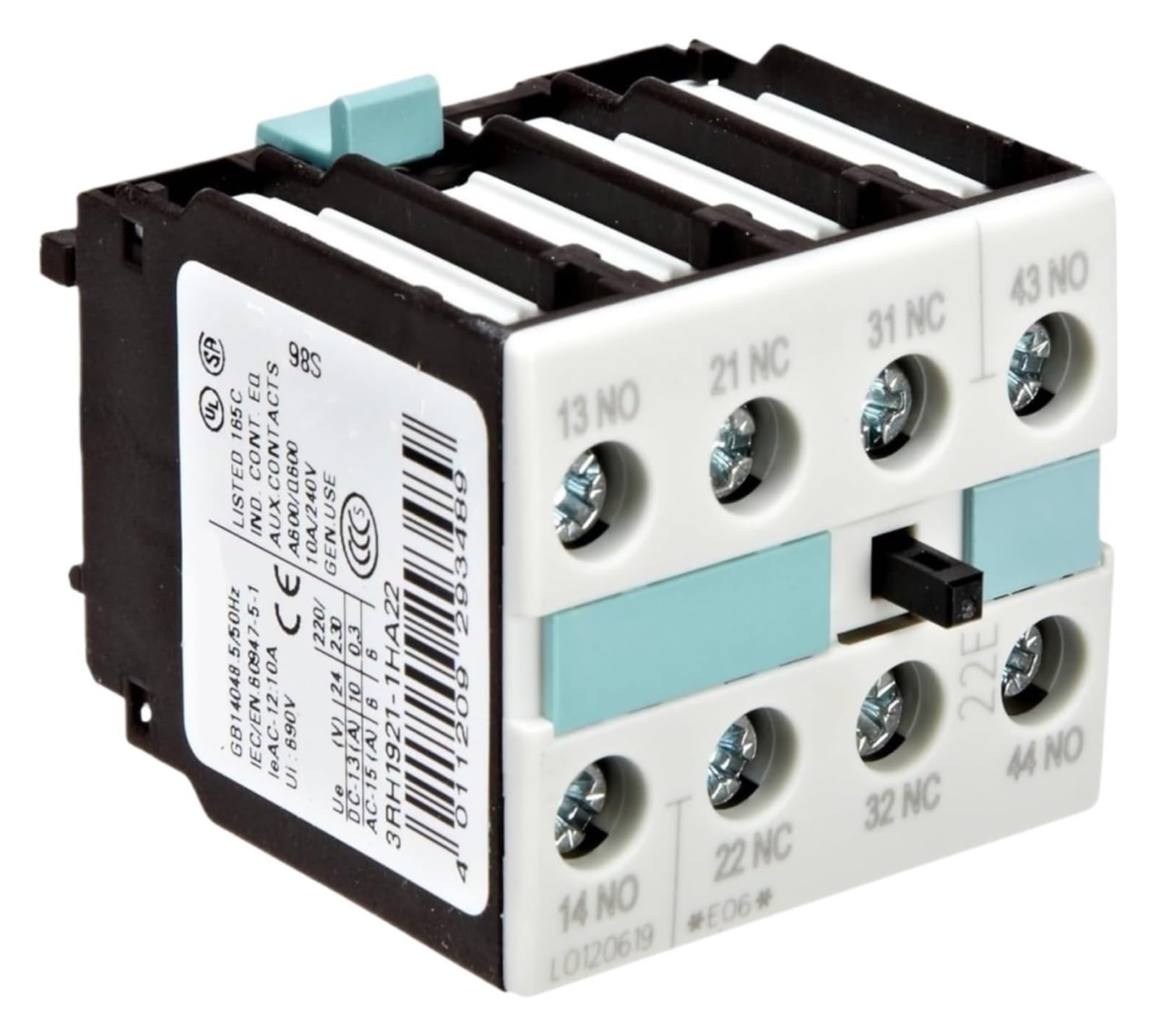 TPKMVGAP 1PCS 3RH1921-1FA22 Contact 3RH1921-1FA22 Auxiliary Switching Block for Contactor
