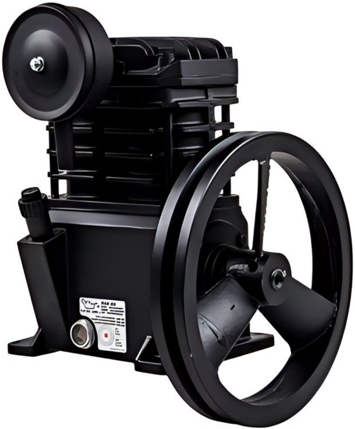 VT6361 Cast Iron Air Compressor Pump - for Kobalt Campbell Air Compressor Replacement Parts VT6389 - Single Stage Two Cylinder Air Compressor Pump - 2HP 5.5SCFM 90PSI 34LBS