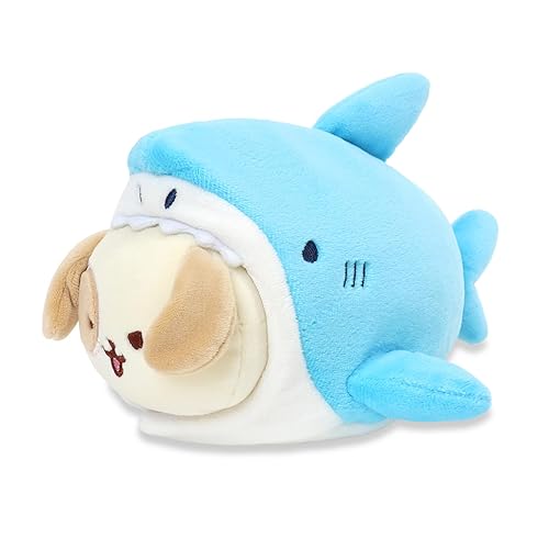 Anirollz Stuffed Animal Plush Toy – 6" Small Blanket Outfitz Doll | Soft, Squishy, Warm, Cute, Comfort, Safe | Birthday Pillow with Kawaii Puppy Dog Shark Puppiroll - Puppiroll