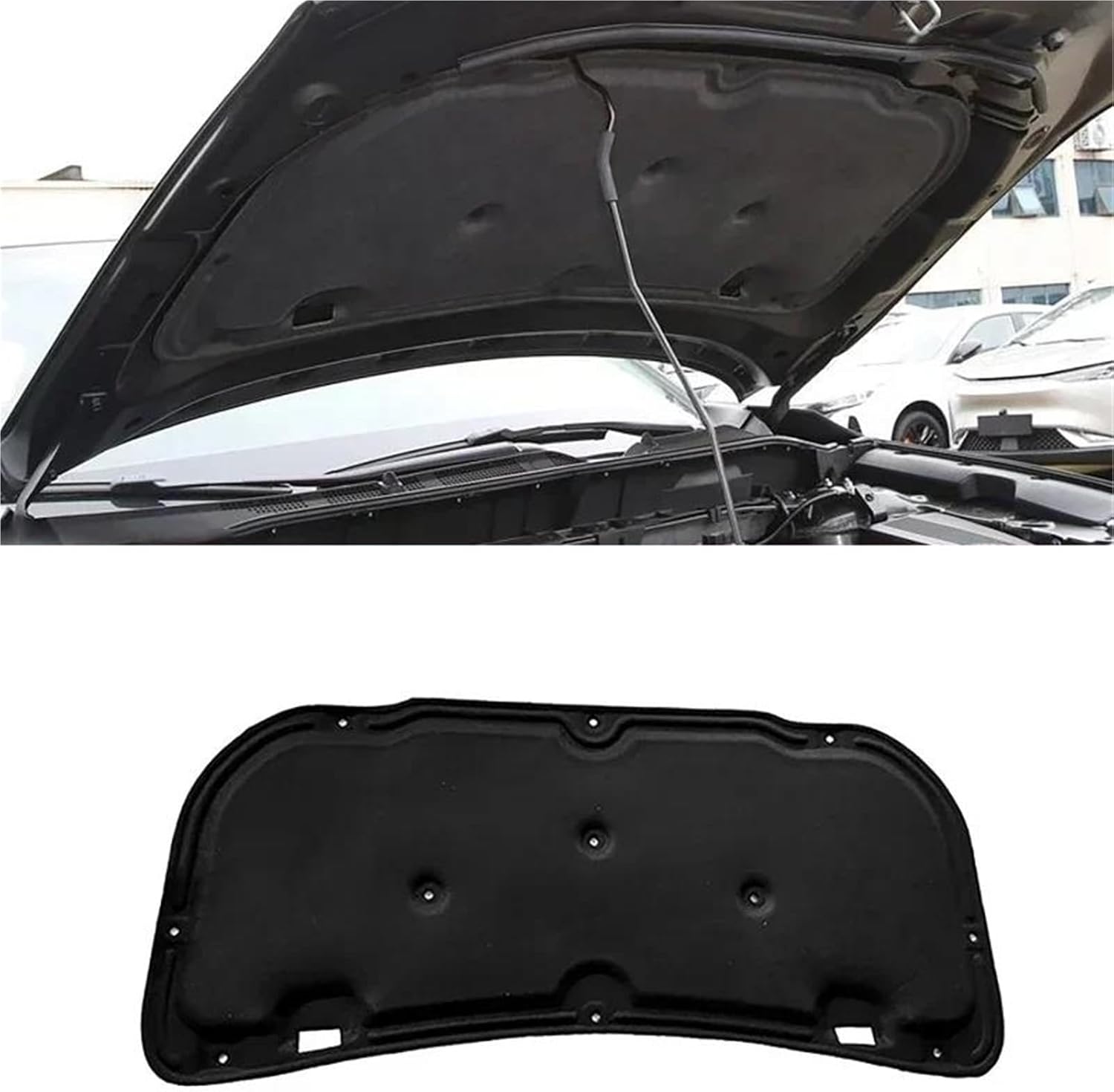 Car Engine Hood Sound Heat, Heat Insulation Pad Car Front Engine Sound Heat Insulation Cotton Mat with Buckle, for Mazda CX 5 KF CX-5 MK2 2018-2024 Replace Auto Soundproof Pad