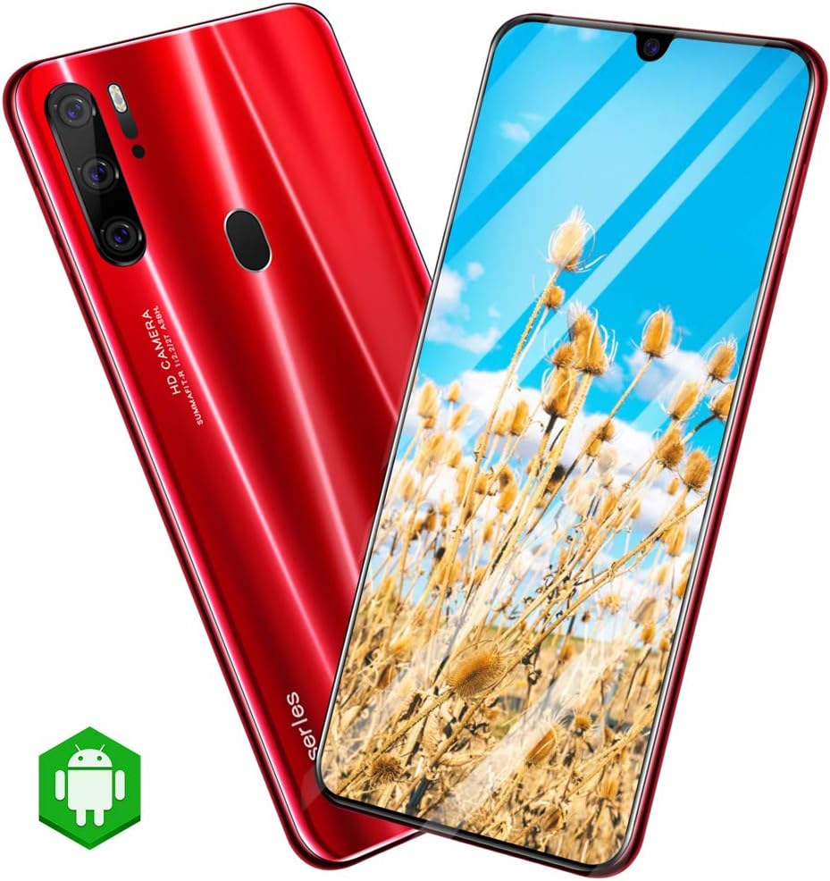 Smartphones Mobile Phone Android Os 9 1 System 6 3 Inch Hd Hd Water Drop Screen 2g 32g Face Recognition Gradient Color P35 Red Amazon Co Uk Electronics Photo