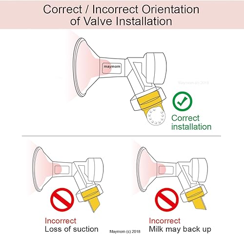 Miniatura 2 de Maymom Válvula de repuesto y membrana compatible con extractores de leche Medela (Swing, Lactina, Pump in Style) Parte #87089 Reemplaza la válvula