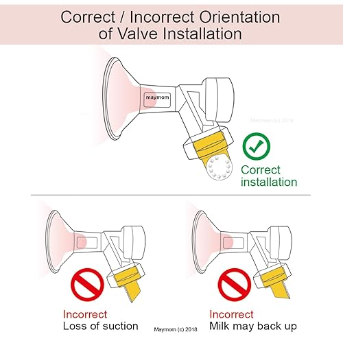 Miniatura 2 de Válvula de repuesto y membrana compatible con extractores de leche Medela (columpio, lactina, bomba con estilo), 4X válvulas/6x membranas, parte