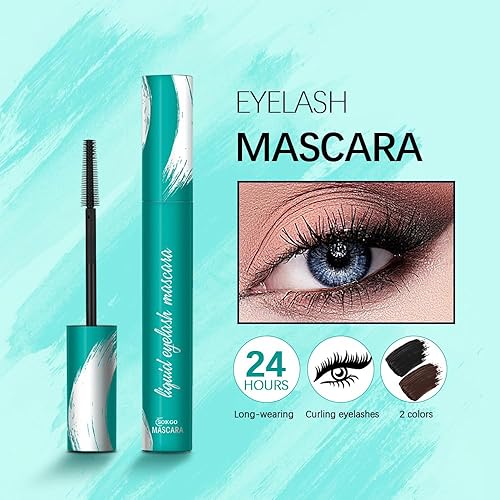 Miniatura 2 de Máscara larga y gruesa a prueba de manchas, máscara impermeable premium, máscara lavable para pestañas, fórmula de larga duración y doble pestañas