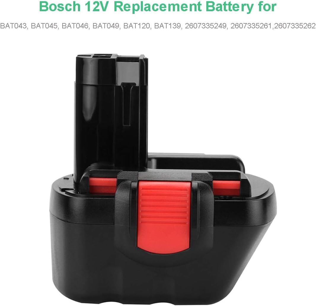 Shentec 3.5Ah 12V Replacement Battery Compatible with Bosch BAT043 BAT045 BAT046 BAT049 BAT120 BAT139 2607335249 2607335261,Ni-MH Battery Pack