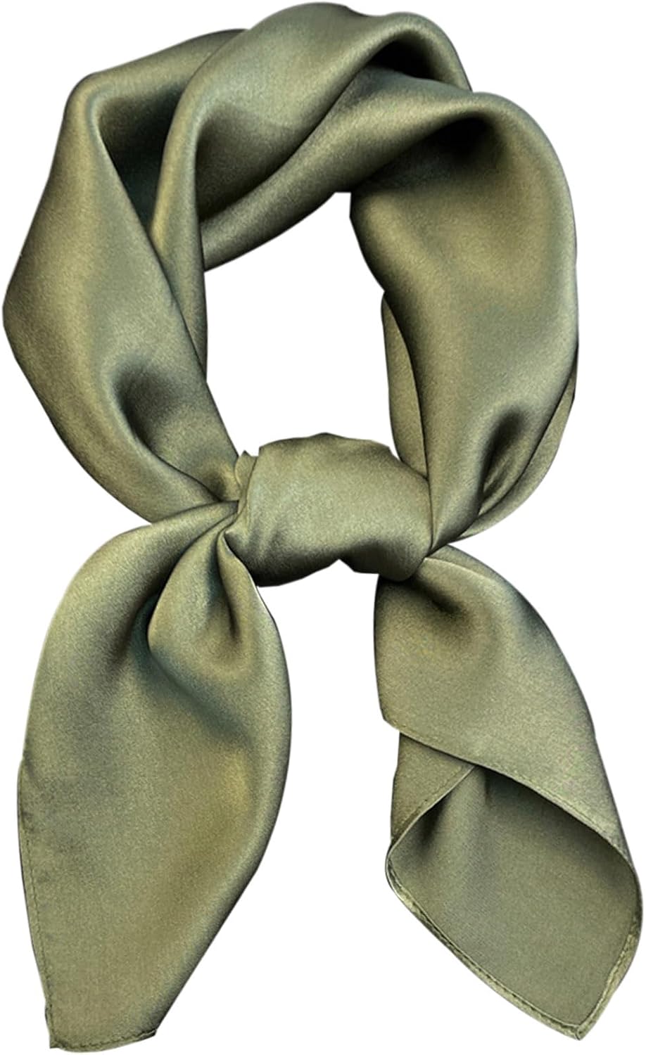 Hioyiwse Satin Square Scarf for Women Solid Color Emulation Silk Handkerchief Hair Ribbon Headband Handbag Purse