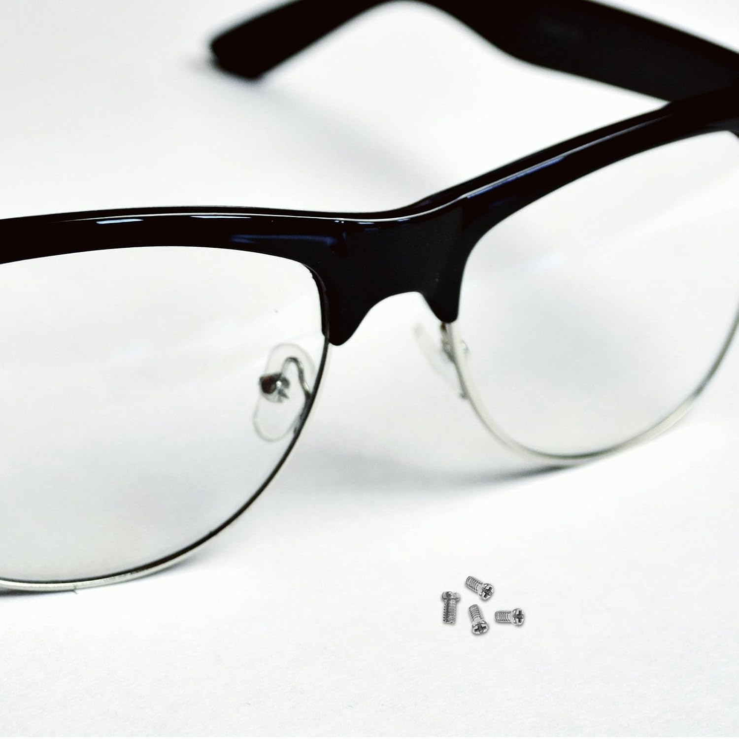 10000pcs Stainless Steel Eyeglass Screws Lightweight Multifunctional Design for Reading Glasses and Sunglasses Repair Kit Silver Color