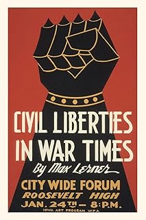 Vintage Journal Iron Fist, Civil Liberties Poster (Pocket Sized - Found Image Press Journals)