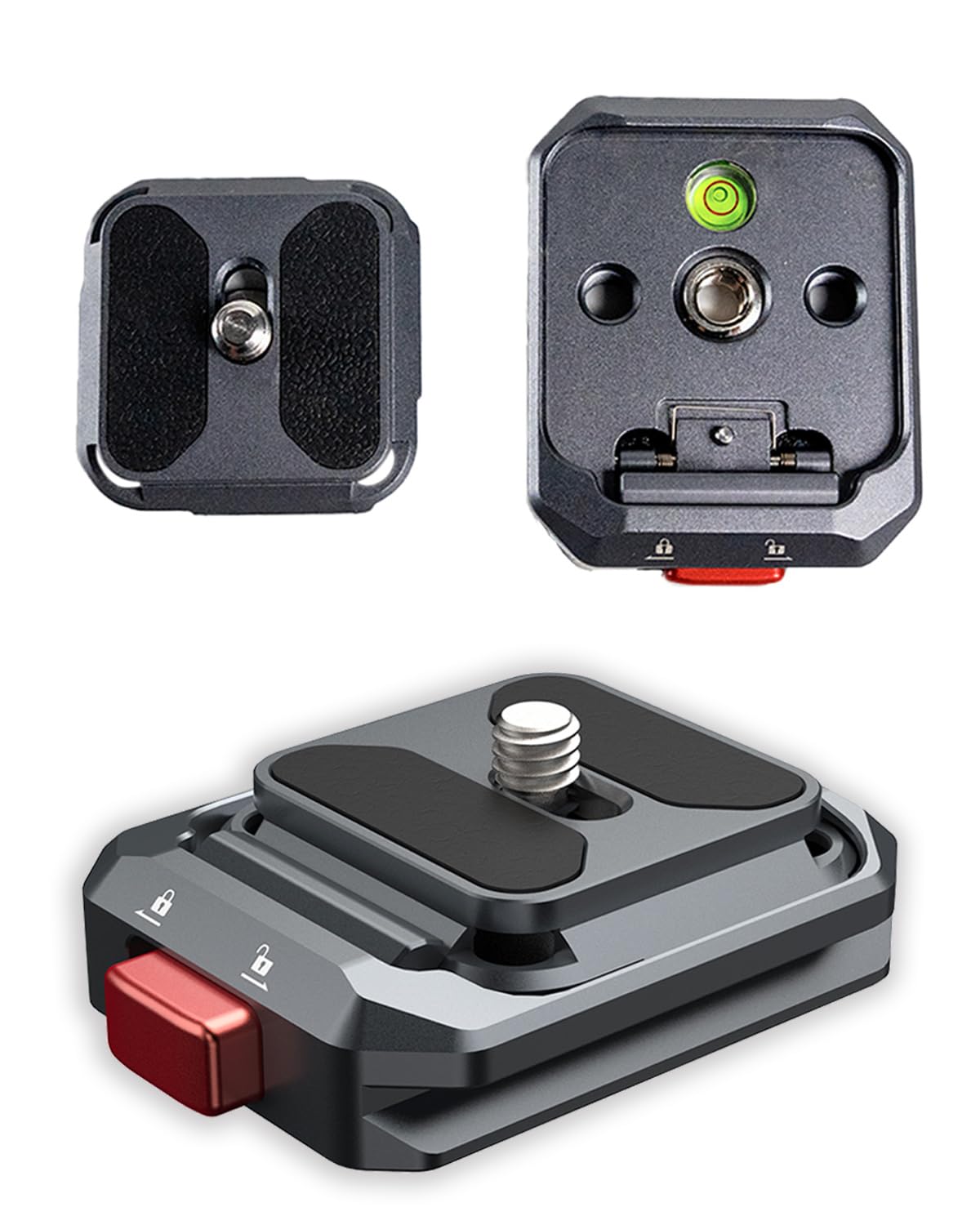 IFOOTAGE Quick Release Kit Q38,Square Arca Swiss 38mm Quick Release Plate, Aluminum Alloy, Compatible SLR,VCR,Mirrorless Cameras,Cell Phone Clips