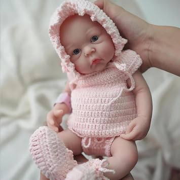 MYREBABY 12 بوصة دمية طفل صغيرة من السيليكون لكامل الجسم للفتيات كارينا دمى ولدت من جديد نابضة بالحياة سوبر برايس للأطفال المضادة للتوتر