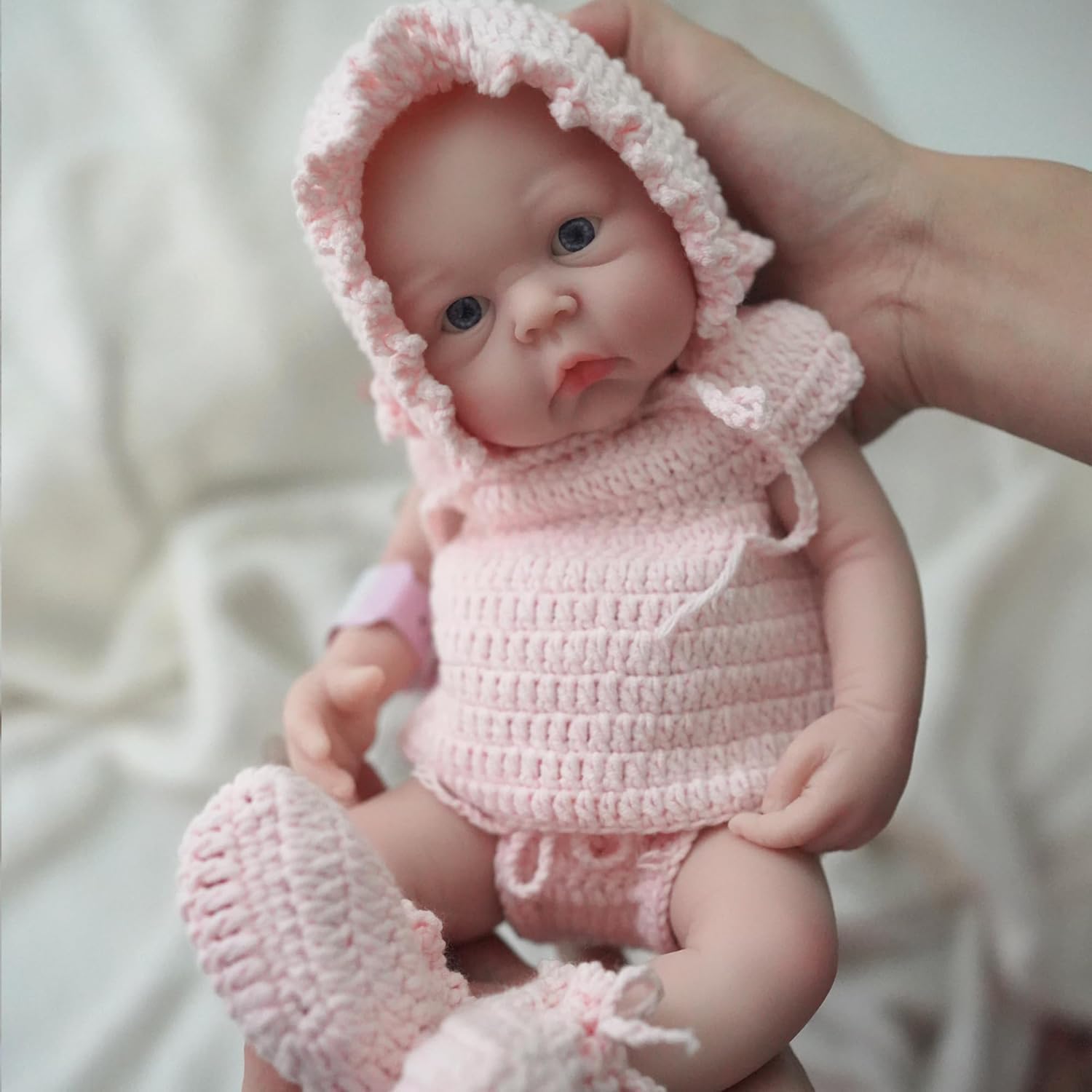 MYREBABY Silicone Doll with Micropreemie 30 cm 12 Inches Realistic Rebirth Baby Doll Surprise for Children Anti-Stress