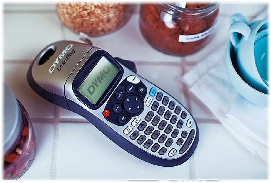 DYMO Label Maker, LetraTag 100H Silver Handheld Label Maker & LT Label Tapes, Easy-to-Use, Great for Home & Office Organization, Color Output