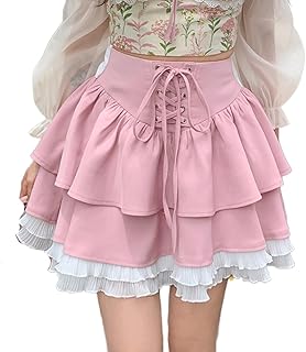 Harajuku Pastel Kawaii Gothic Fashion Casual High Waisted Zipper Vintage...