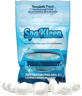 SpaKleen Jetted Tub Cleaner for Jacuzzis, Bathtubs, Whirlpools, Septic Safe, 10 Cleanings Per Pouch, Fast Action Formula, Made In The USA
