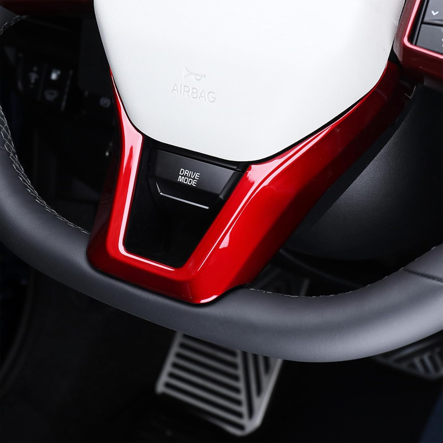 Car Steering Wheel Covers Steering Wheel Button Panel, Protection Frame Molding Trim, Steering Wheel Cover for KIA K4 GT 2024-2026 Accessories (Red)