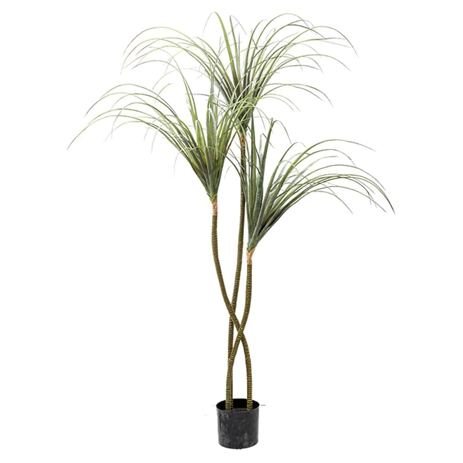 HCZKIUJY Palm Trees Artificial Trees Tall Dracaena Fake Tree 150cm/4.9 Ft Pot Artificial Plant Ornamental Faux Plant Modern Decor