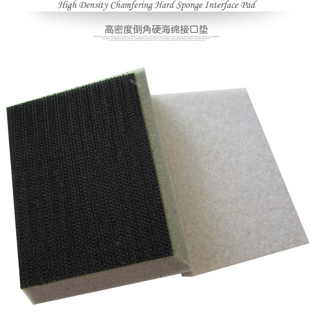 5PCS Rectángulo Almohadilla de interfaz de chaflán de alta densidad 70 * 100mm Almohadilla de almohadilla de esponja Almohadilla de protección de lijadora - Gancho y bucle