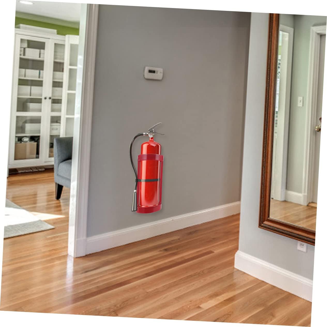 Fire Extinguisher Rack Fire Extinguisher Mount Extinguisher Fire Sign Log Automatic Extender Strip Smokeless Escape Ladder Fire Truck Car Lid Pipe Red Steel