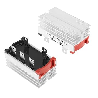 2Pcs Bridge Rectifier,Diode Bridge Rectifier, 3-Phase Bridge Rectifier,1200V 50A, for Conversion of an Alternating Current Input Into A Direct Current Output