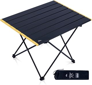 iClimb Ultralight Compact Camping Folding Table (Black - L)