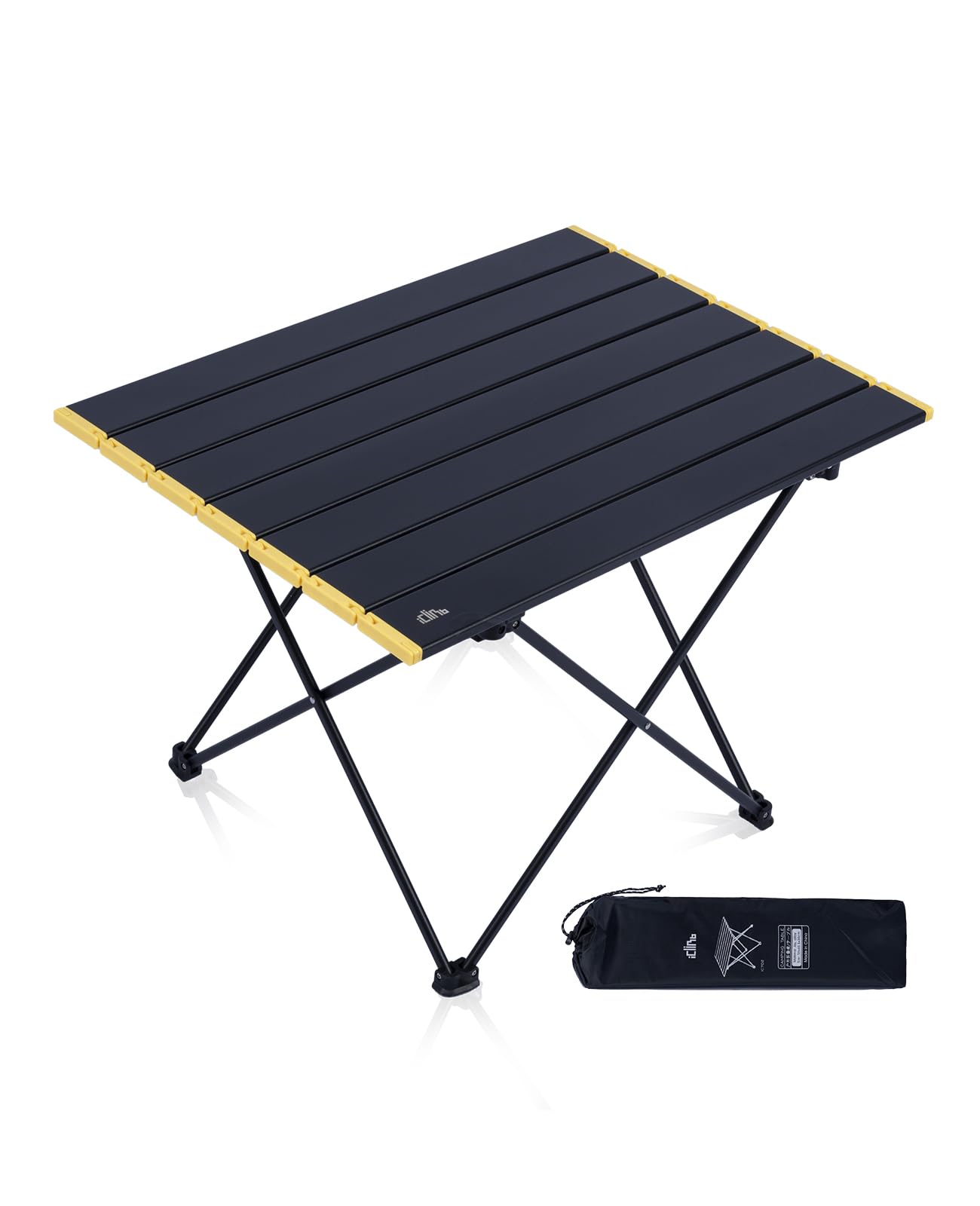 iClimb Ultralight Compact Camping Folding Table with Carry Bag, Two Size