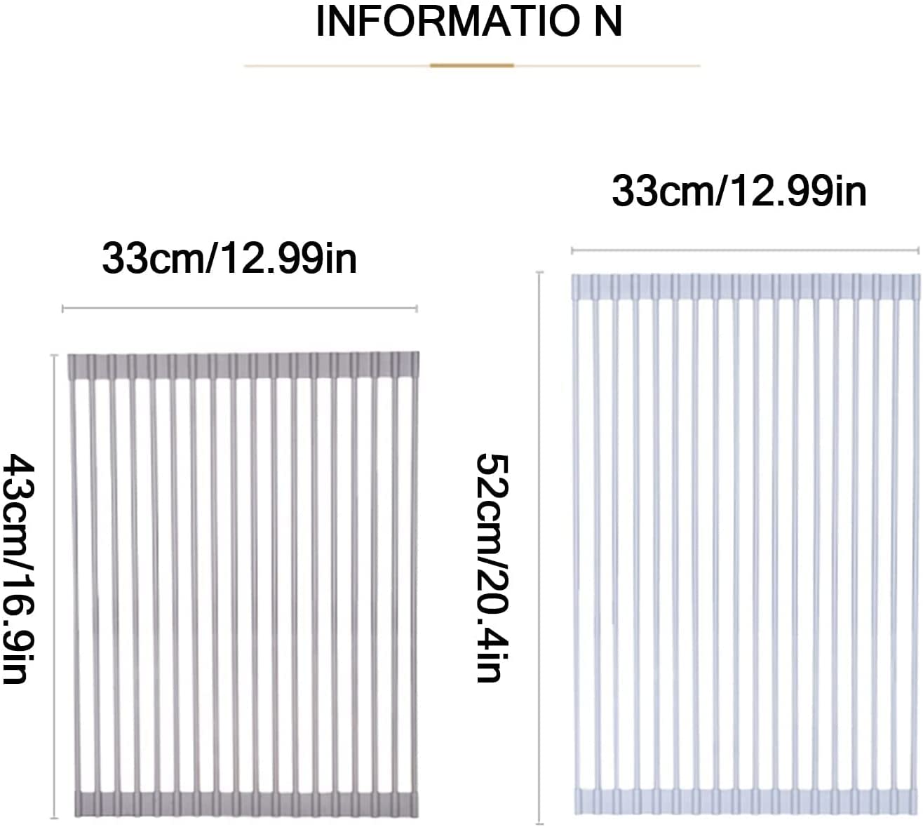 Rejilla de secado de platos plegable, Revestimiento de silicona sobre el fregadero Rejilla de secado de platos, Escurridor de platos antideslizante resistente al calor, para mostrador de fregadero d