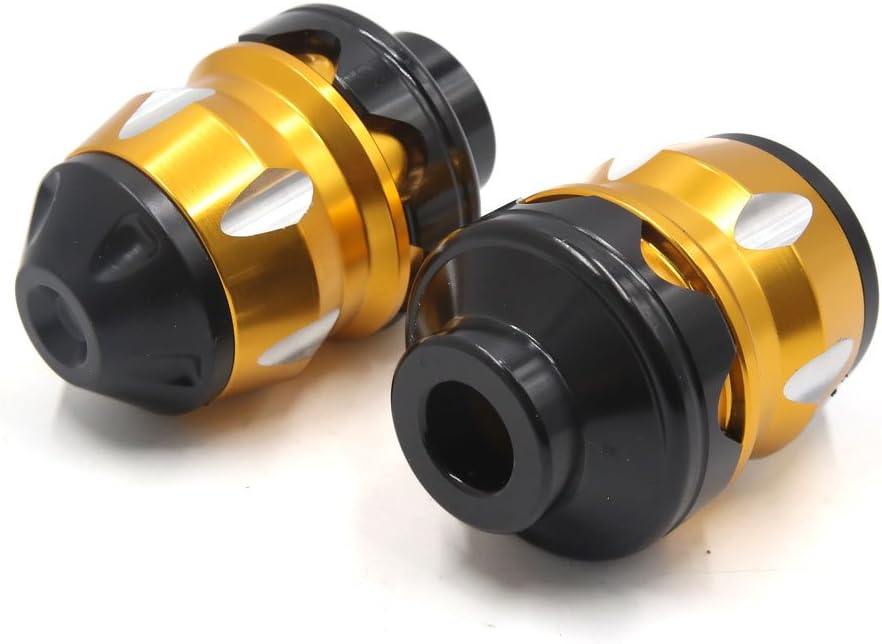 Ruilogod 2pcs Gold Tone Aluminium Alloy Front Wheel Drop Resistance Fork Cup for Motorcycle (id: 4b4 48a 8fb 74a 3b6