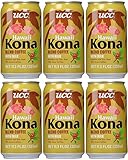 UCC Hawaii Kona Blend Coffee with Milk, 11.3-Ounce Cans, Japanese Cold Coffee, Brewed Coffee in a Can (6PK)