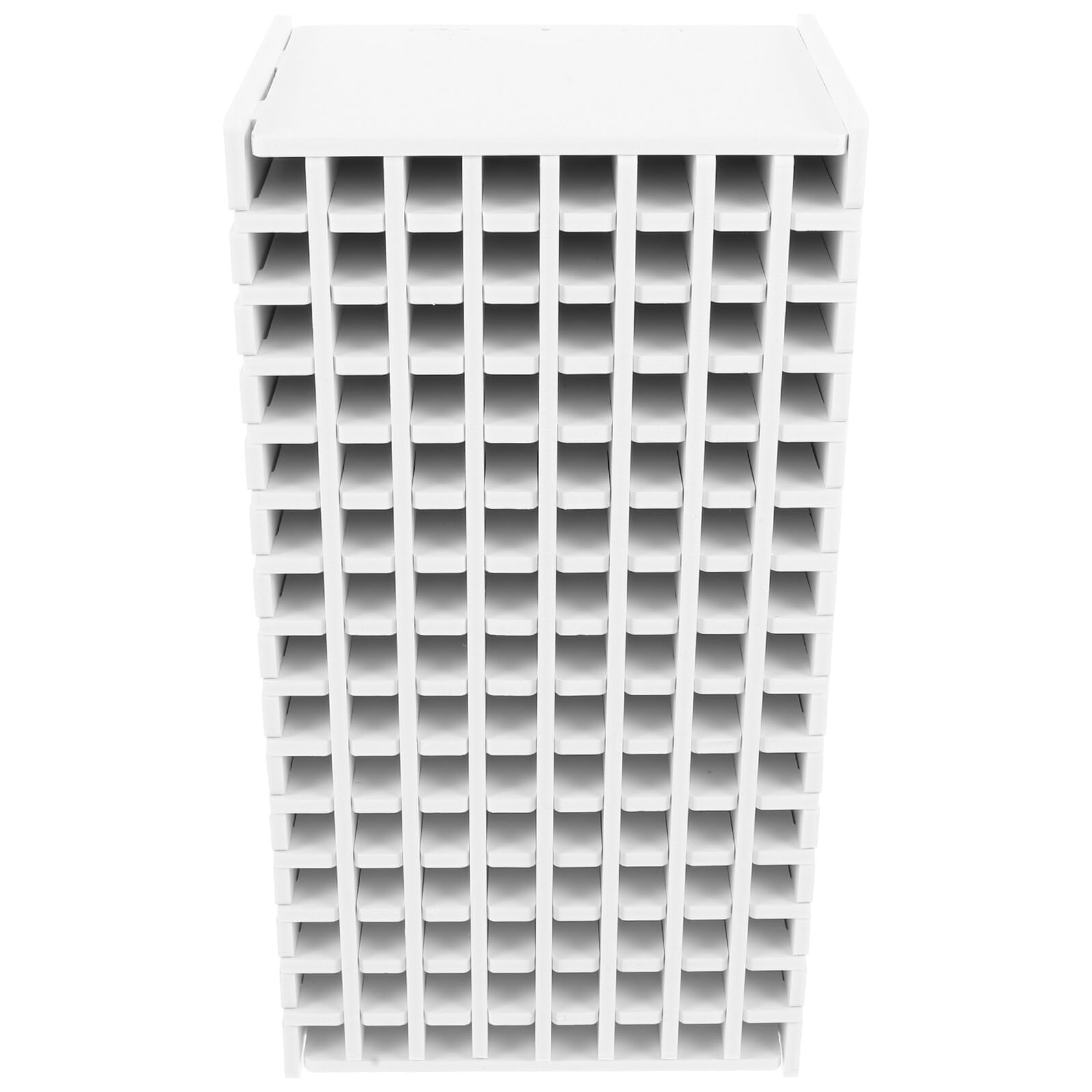 Portapenne per Scrivania in Legno Bianco Scomparti Robusti e Capacità Fino a 120 Penne, Organizer Multifunzionale per Ufficio e Insegnanti