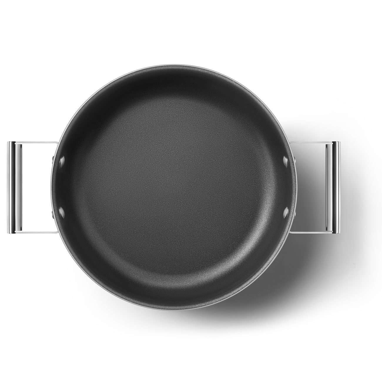 Smeg, Tegame Antiaderente CKFD2811RDM con Coperchio Incluso, Diametro 28 cm, Maniglie Laterali in Acciaio Inox, Per Tutti i Piani Cottura, Fino a 250° in Forno, Capacità 3,7L, Rosso