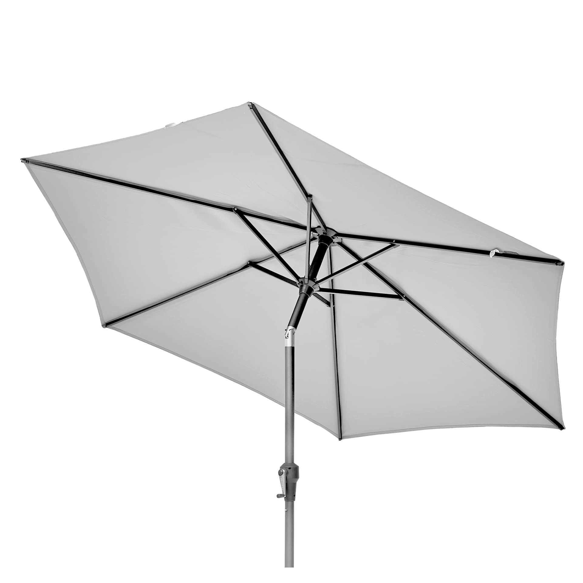Pacific Lifestyle Luna Grey 3.5M Grey Parasol Outdoor | Patio Umbrella Garden Parasols | Canopy Outdoor Waterproof Garden Canopy | Sun Shades For Garden