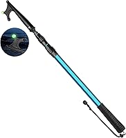 Vista 11 de SAN LIKE Gancho telescópico para barco, flotante, duradero, resistente al óxido con cuentas luminosas, poste de empuje para acoplar azul, negro