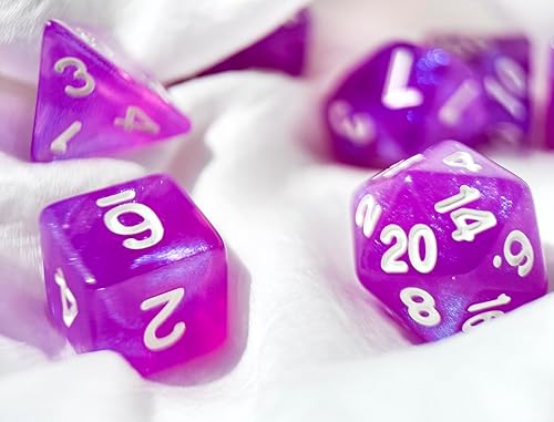 Vista 32 de DND - Juego de 7 dados poliédricos pastel únicos para D&D, Calabozos y Dragones, juegos de rol, RPG, accesorios MTG - Juego de sistema D20