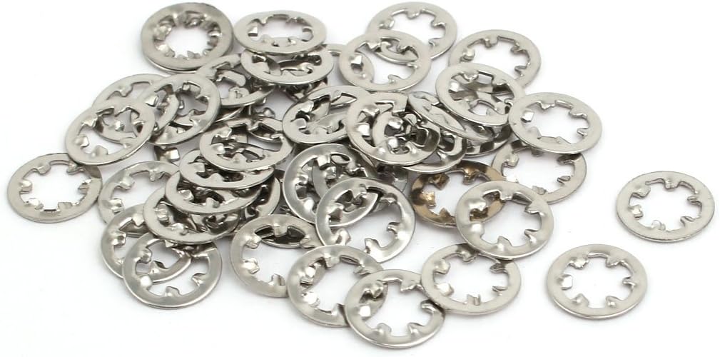 4mm Inner Quality Parts Dia Stainless Steel Internal Tooth Lock Washer Silver Tone 50pcs Model:14as259qo85