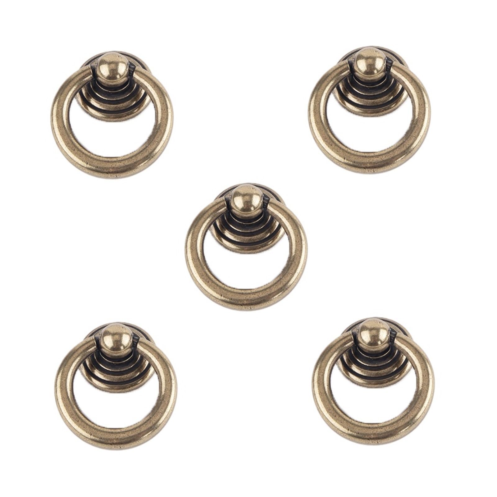 bogniga 20pcs Retro Bronze Round Pendant knob Kitchen Cabinet Drawer zinc Alloy Handle