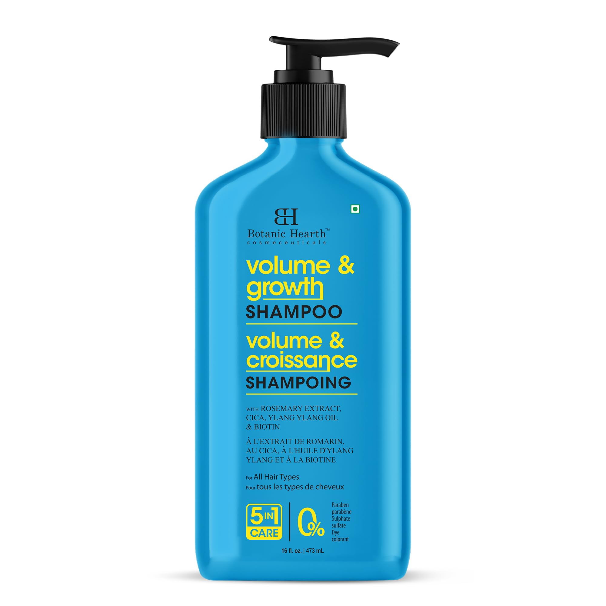 Botanic Hearth Rosemary Shampoo Infused With Cica, Ylang Ylang Oil & Biotin Oil – Clarifying Shampoo For Hair Volume, Growth & Strength | Paraben & Sulfate Free | For All Hair Types, 16 Fl Oz