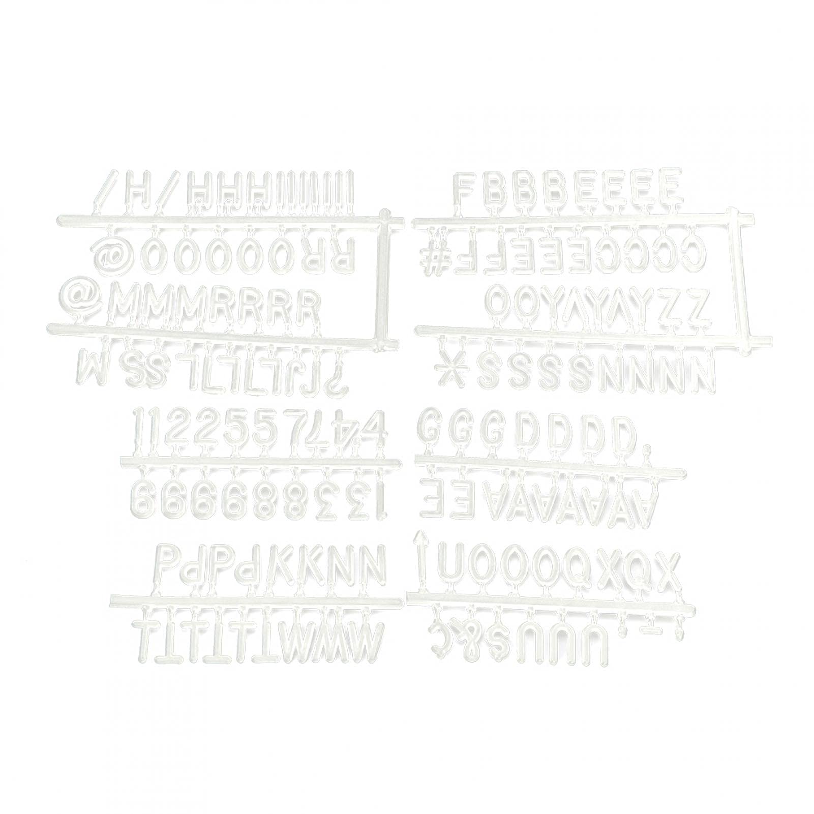 Tableau aux lettres avec des lettres,Letter Board Tableau Lettres Amovibles, 25 x 25cm Message en plastique Lettre Board Sign Lettres modifiables Chiffres pour la décoration de la maison(blanc)
