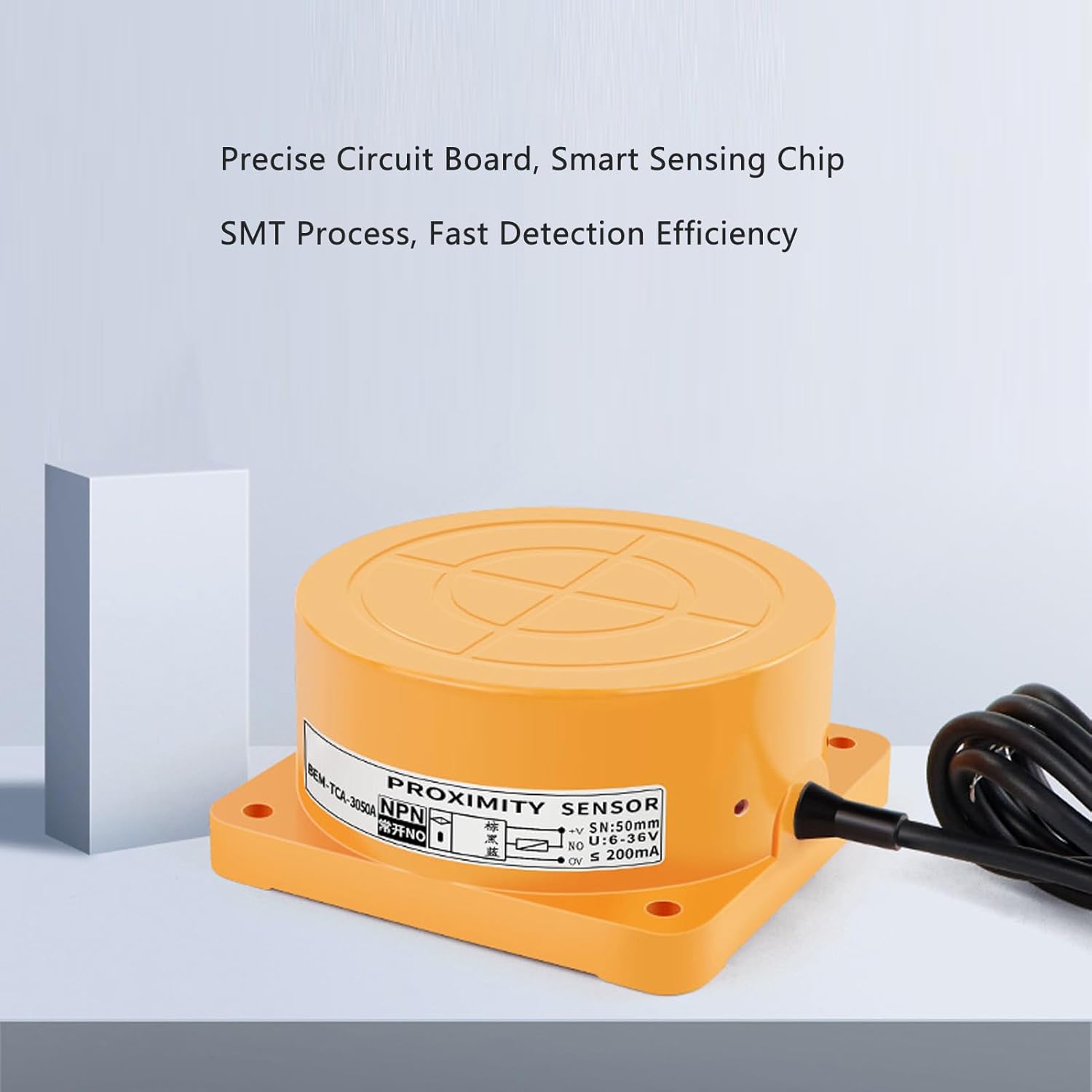 PNP 3 Wire Proximity Switch Trigger Normally Open Inductive Detection Sensor for Metal Objects DC6‑36V
