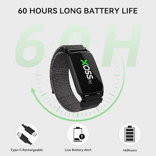 Miniatura 4 de XOSS BBP Heart Rate Monitor Armband with Bluetooth5.0 & ANT+, IPX68 Waterproof & Rechargeable 60Hour Battery Life Monitor Watch for Exercise