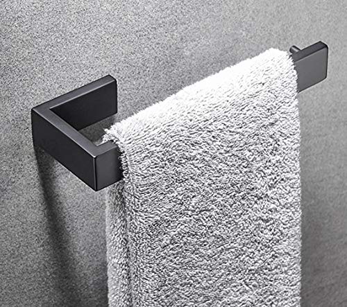 Towel Rack, Hand Towel Ring Holder Sus304 Stainless Steel, Hardware Set Towel Bar For Bathroom, Kitchen, Cabinet In Hotel Or Home, Matte Black & Wall Mounted #TOP7