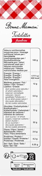 BONNE MAMAN Tartelettes Framboise 135 g,(1 Unité) - 5