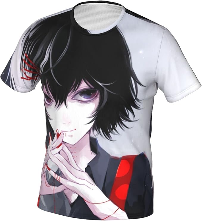 Amazon Co Jp Tシャツ 可愛いアニメ柄 東京喰種 鈴屋什造 夏服 メンズ Tシャツ 半袖tシャツ トップス 大きい 抗菌防臭加工 五分袖 やわらか肌着 おしゃれ 軽い カジュアル スポーツ コミコン 快適 オールシーズ ファッション