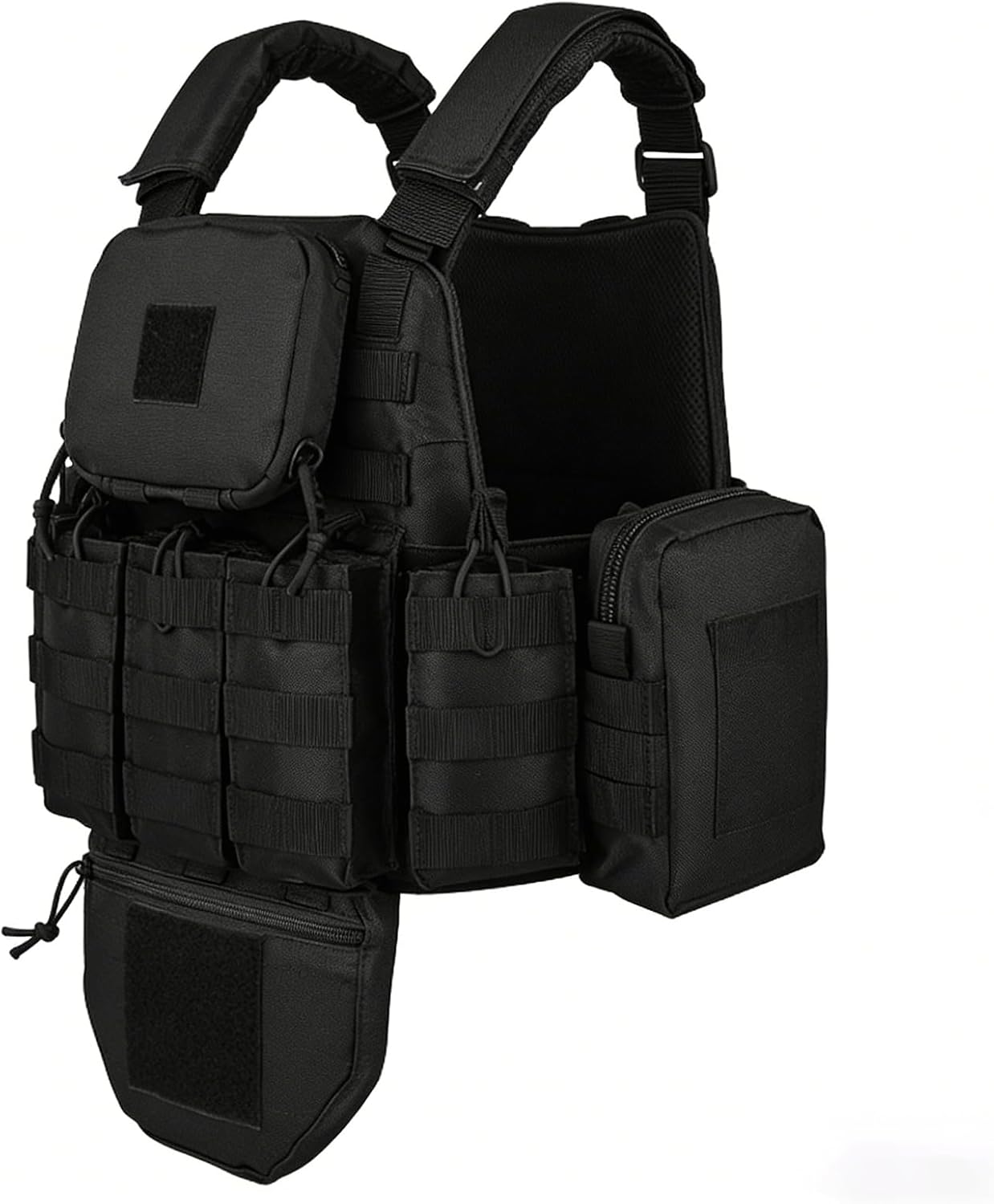 YAKEDA Tactical Outdoor Airsoft Vest with Multi-Functional Pouches, MOLLE Training Vest for Outdoor Games Activities