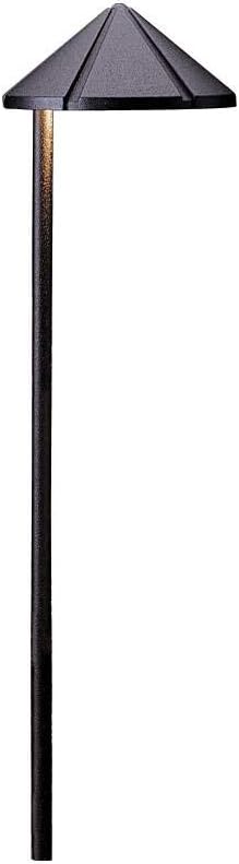 Kichler 15315AZT Six Groove Path & Spread 1-Light 12V, Textured Architectural Bronze