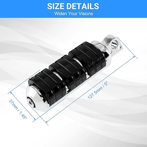Miniatura 5 de Estriberas de motocicleta, barra de protección del motor, reposapiés de carretera, con goma acolchada antideslizante, ajuste universal para Harley
