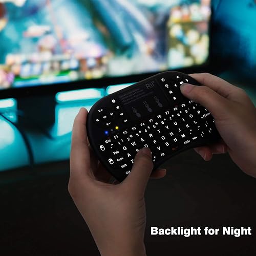 Miniatura 6 de Rii Mini Wireless Bluetooth Keyboard with Touchpad, Support Bluetooth +(RF) 2.4GHz Wireless Connection for Smartphones, PC, Tablet, Laptop TV Box