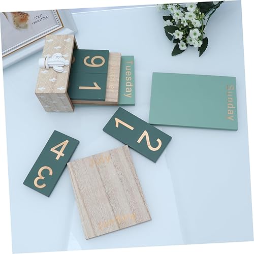 Miniatura 8 de 1 bloque de escritorio con calendario, decoración de escritorio, decoración de escritorio, bloque de madera, decoración de aula, calendario de