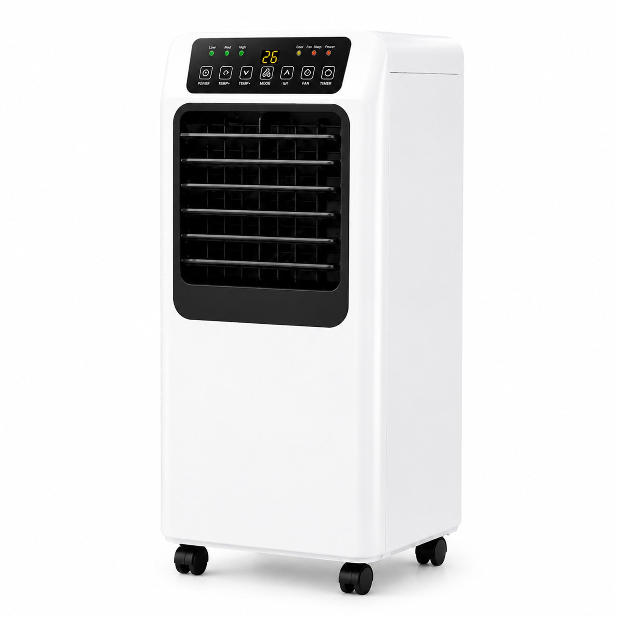Condizionatore Portatile 7000 BTU con Telecomando e Kit Finestra | Circa 2,05 kW di capacità frigorifera per camere, uffici, soggiorni, appartamenti e altri ambienti interni.