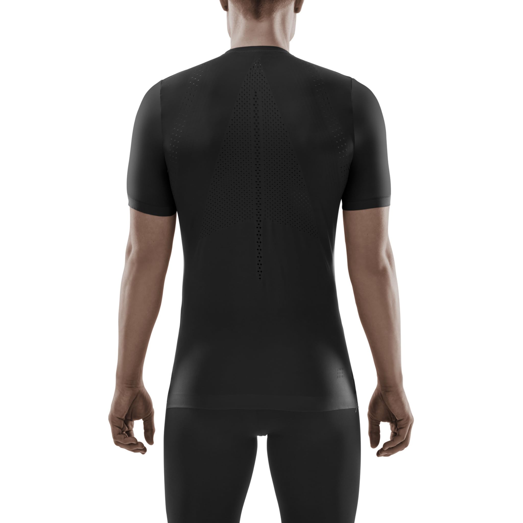 CEP – Run Ultralight Shirt Short Sleeve für Herren | Atmungsaktives Kurzarm Laufshirt mit perfektem Black | Größe M