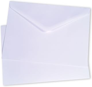 BCreativetolearn C5 Briefumschläge für A5-Karten, gummiert, 100 g/m², für Einladungen, Geburtstagskarten, Briefe und Gastgeschenke, Weiß, 30 Stück